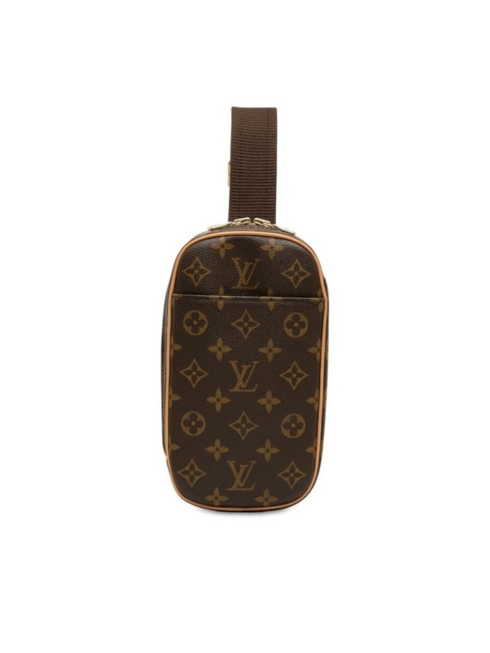 Louis Vuitton Monogram Pochette Gange Belt Bag Brown Leather
